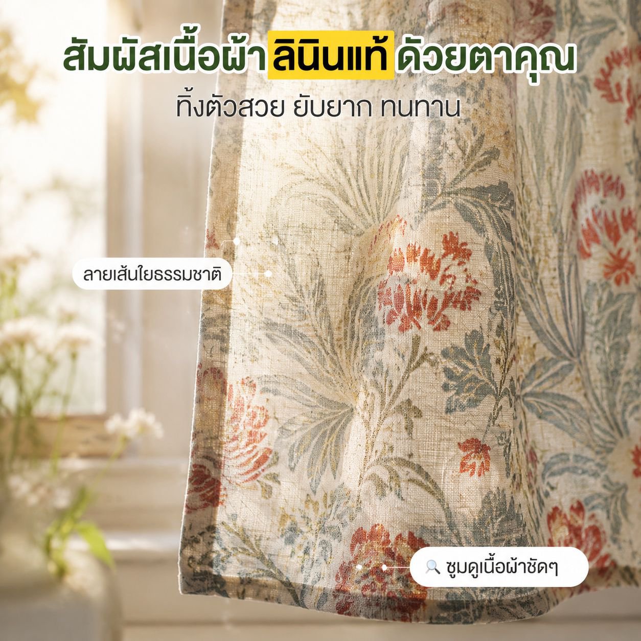 ชุดผ้าม่านกันแสงสำหรับหน้าต่างเล็ก สไตล์นอร์ดิก 2 ชิ้น