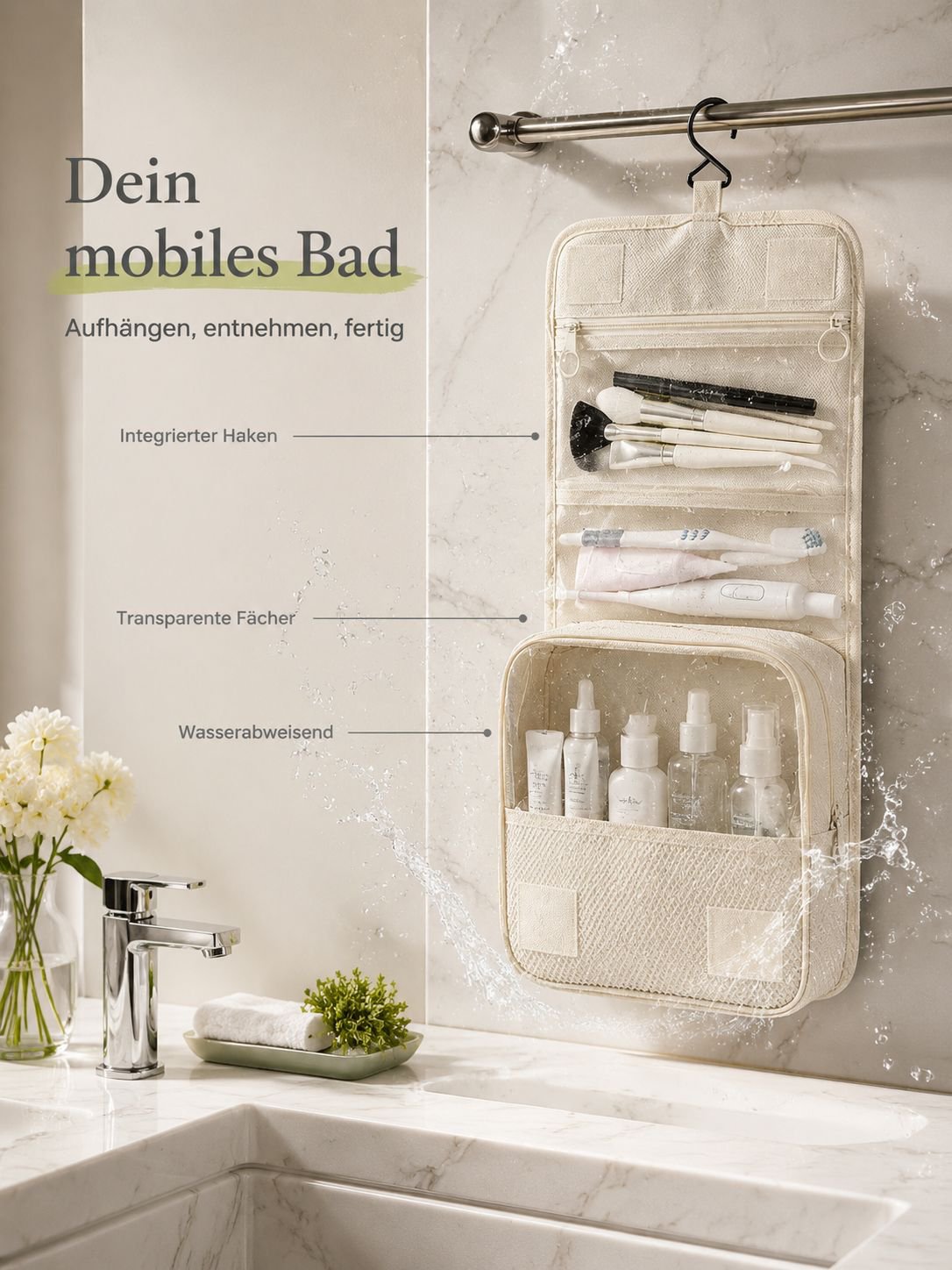 Organisation de bagages avec un sac compressible