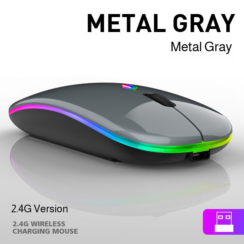 Ratón gamer silencioso para chicas, inalámbrico, blanco brillante