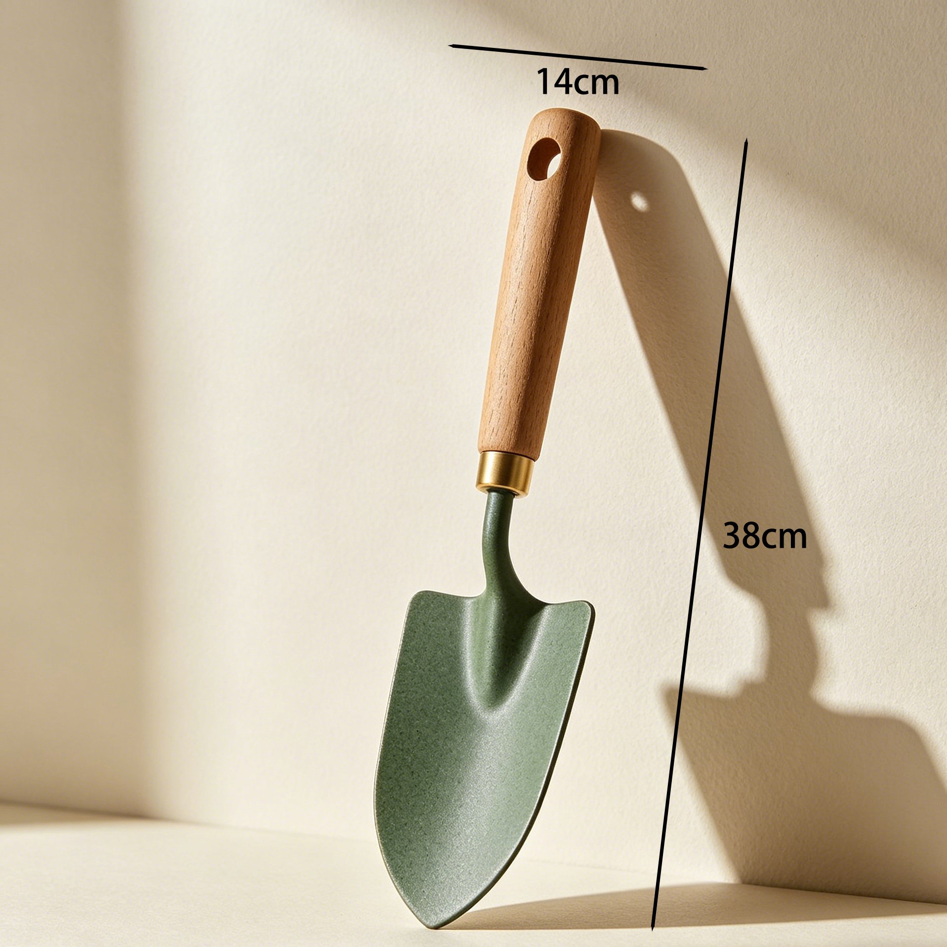 Versatile hand shovel for garden tasks