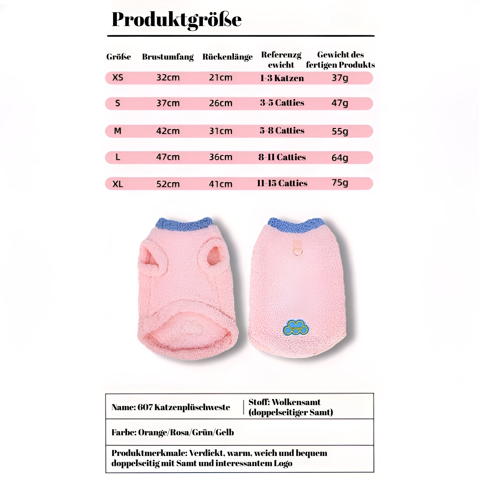 Kuschelige Haustierkleidung aus Samt für kleine Hunde