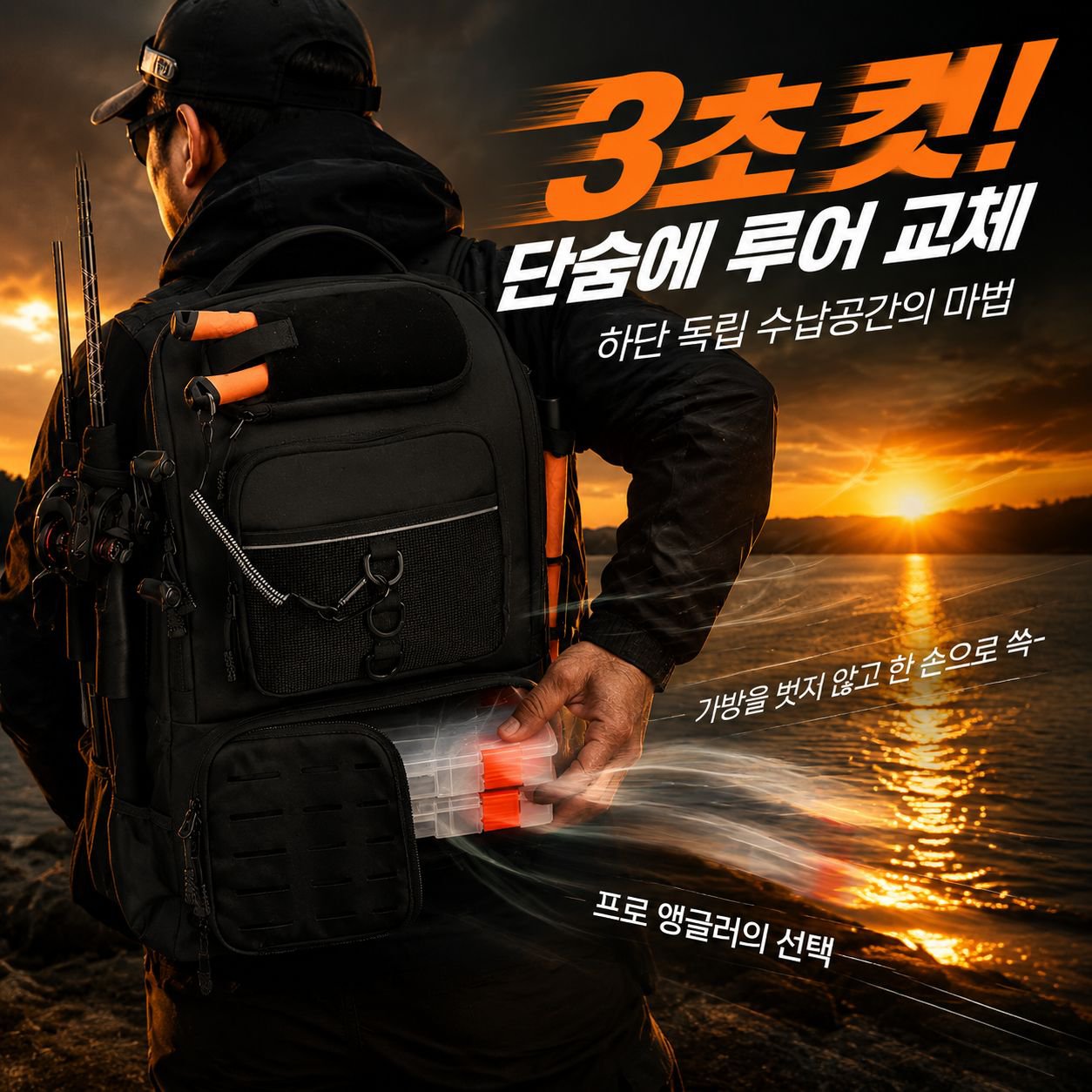 신상 다기능 접이식 대용량 낚시 백팩