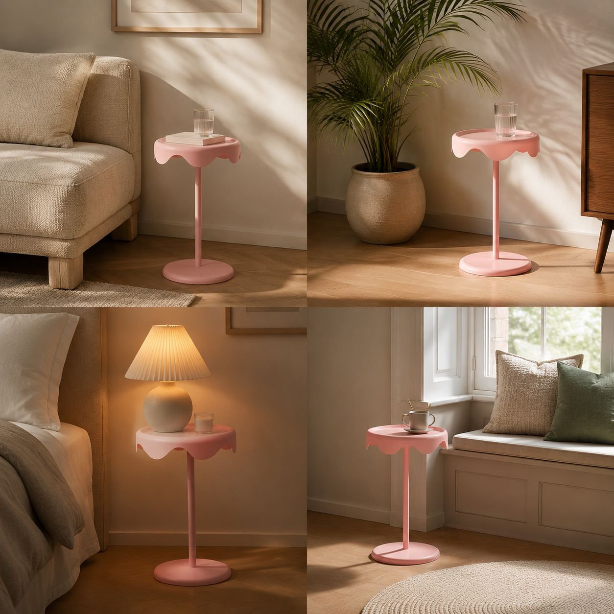 Compact Movable Tea Table Bedside Table Sofa Side Table