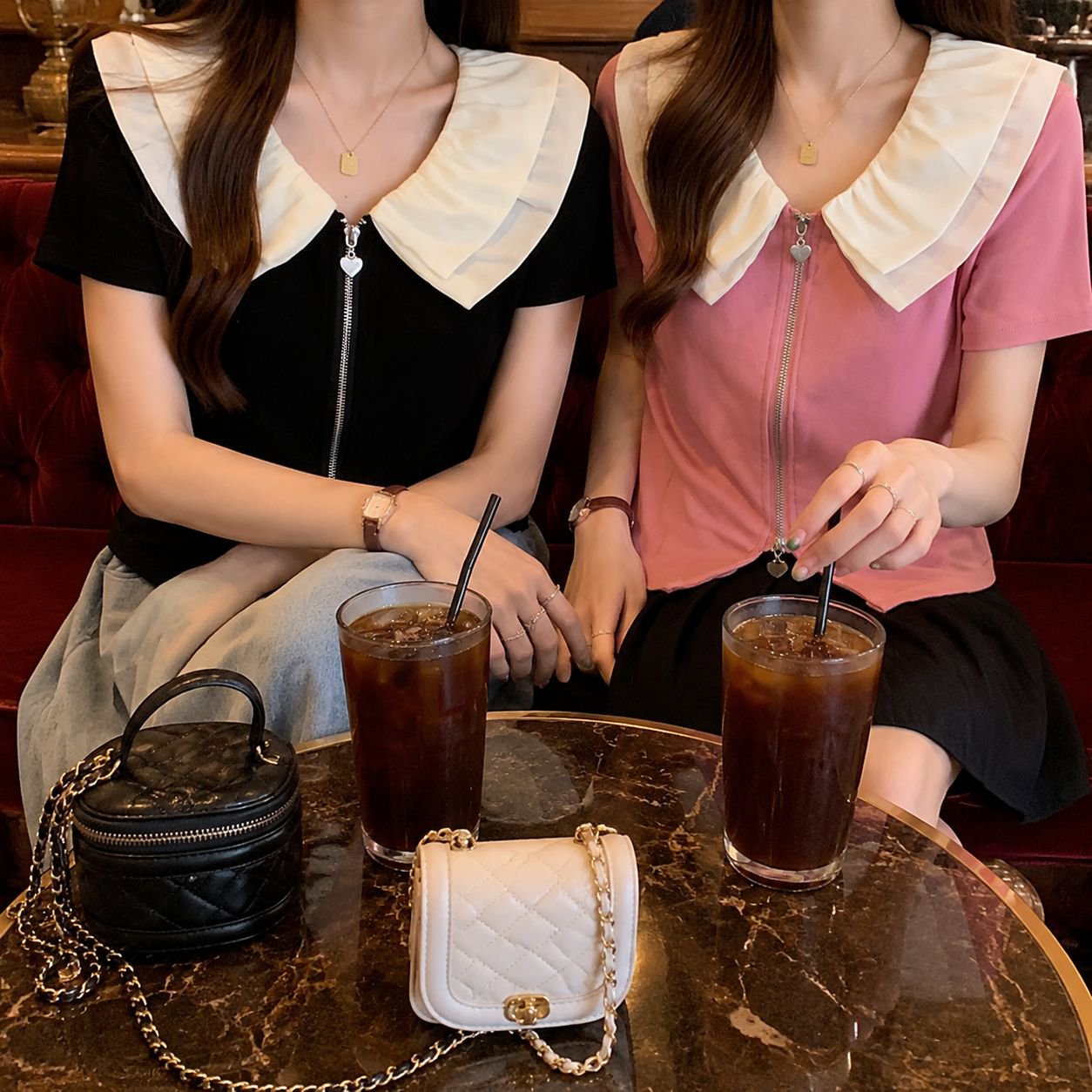 여름철 필수 아이템 여성 불규칙 반팔 슬림 티셔츠