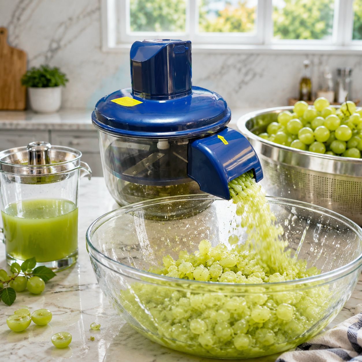 Easy-to-use automatic grape peeler for families
