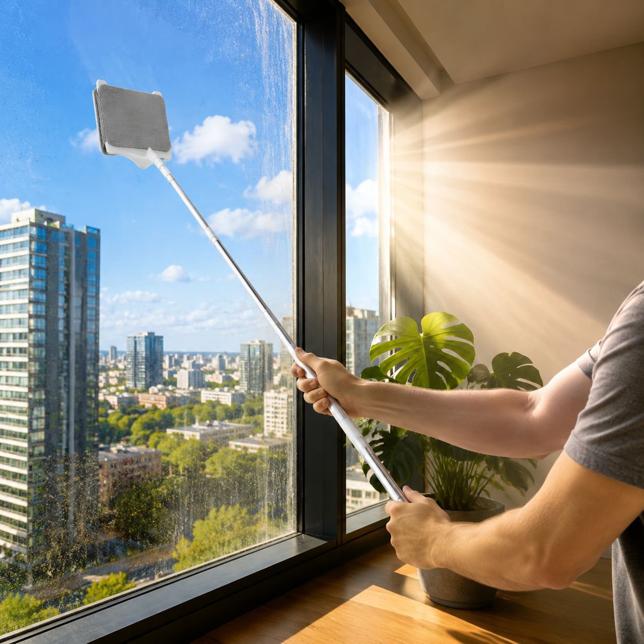 Mopp zur Reinigung von Glas und Decken