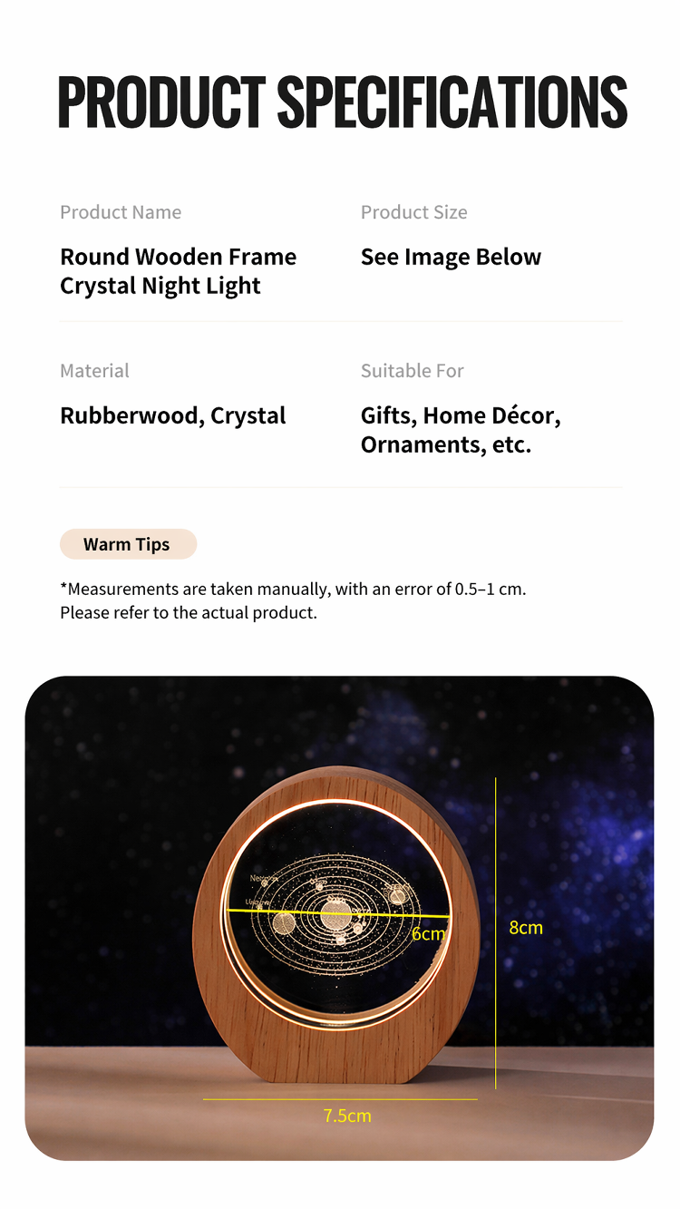Unique gift idea – crystal planet night lamp
