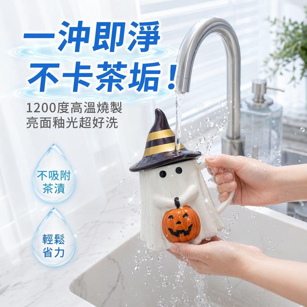 魔法南瓜精靈馬克杯 萬聖節幽靈情侶杯