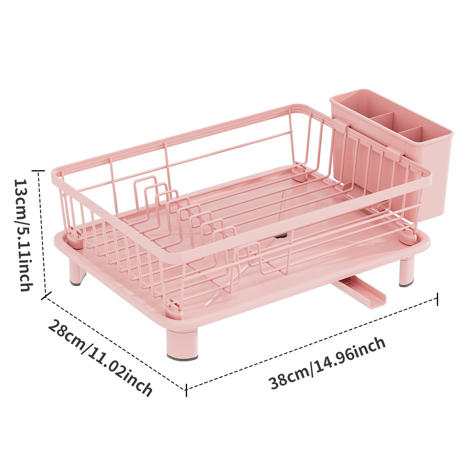 Kompakter Besteckabtropfer und -organizer