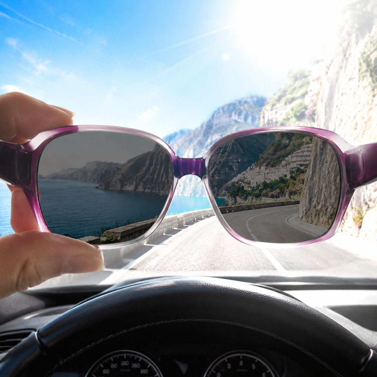 Polarisierte Sonnenbrille für Damen mit Myopie