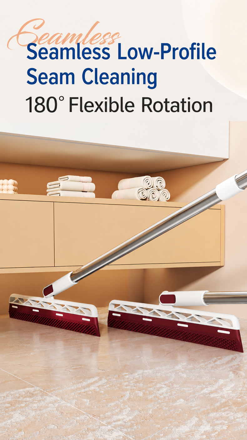 All-purpose floor cleaning broom for kitchens and living rooms