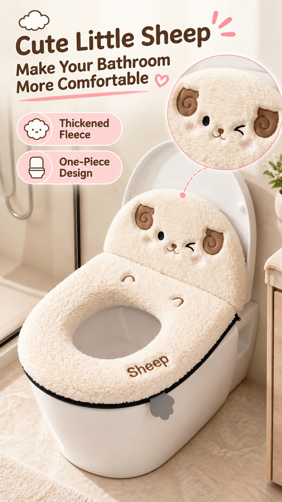Soft toilet seat cushion designed for comfortable year-round use