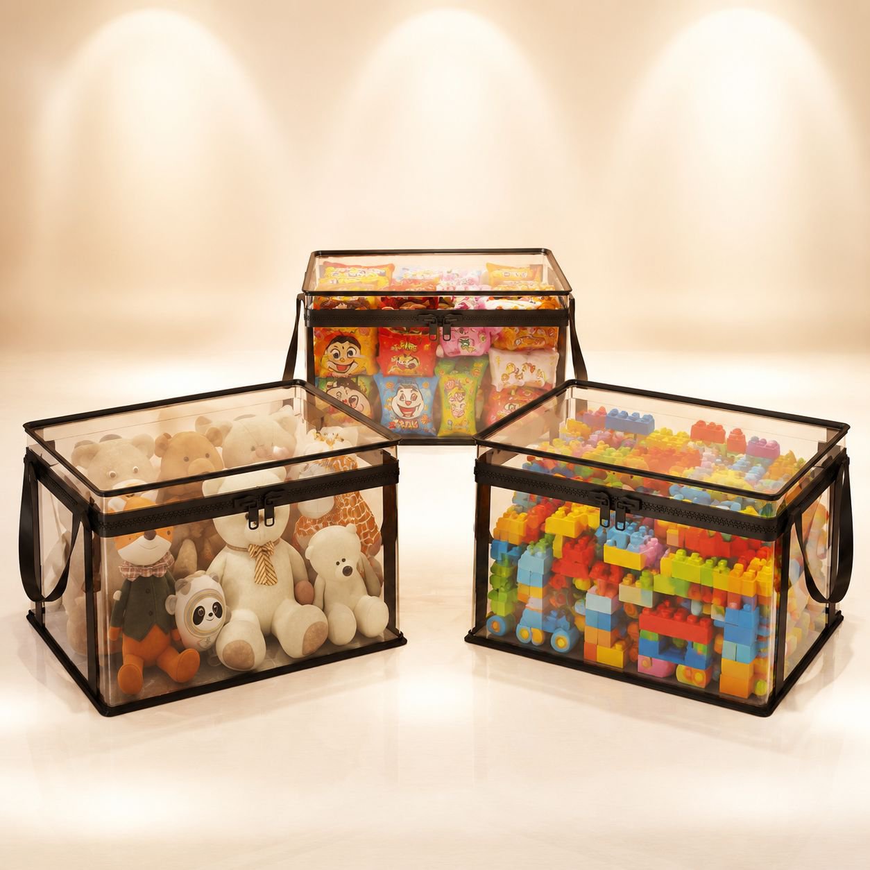 Home Organization Doll Basket with easy-carry handles
