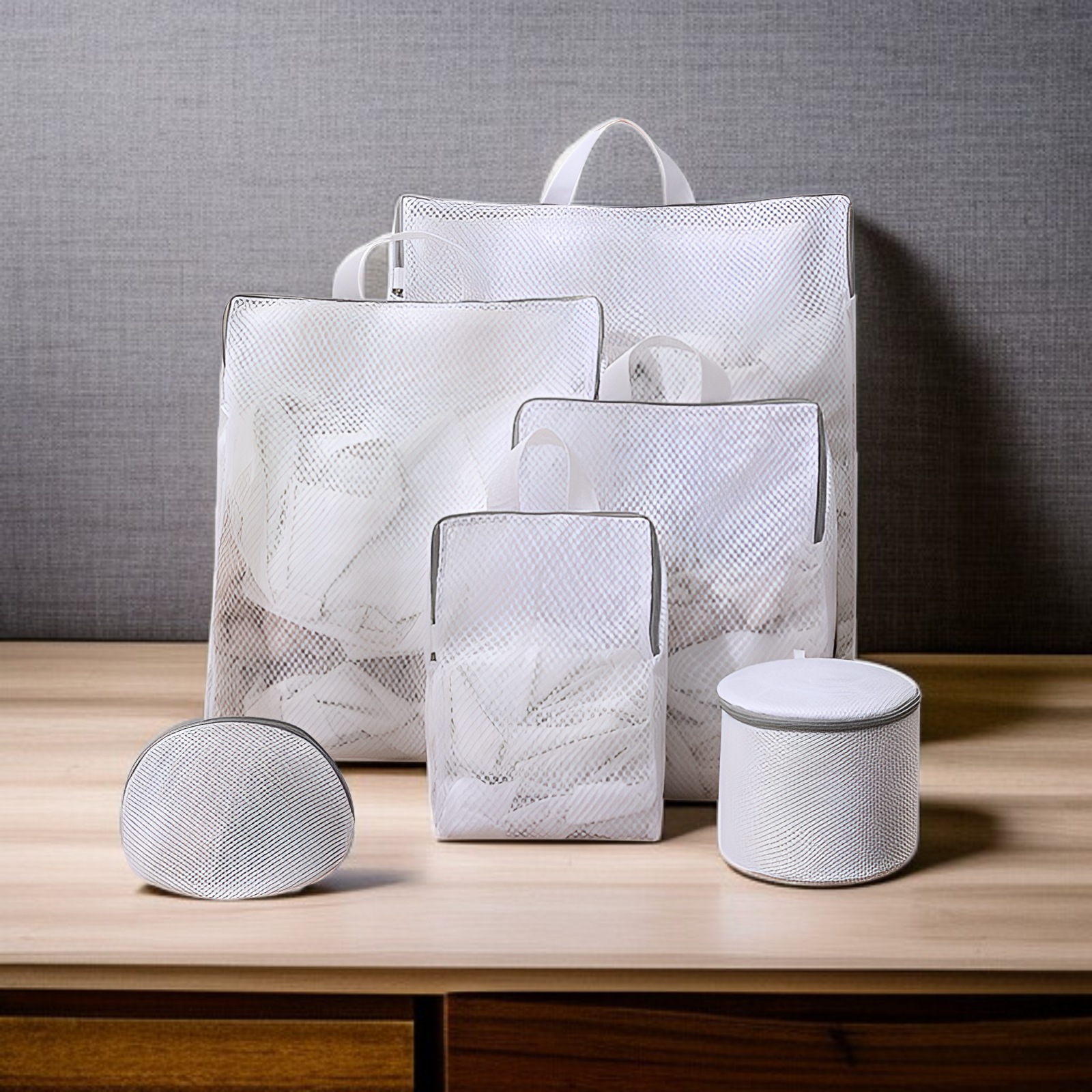 튼튼한 소재의 3D 세탁망 근접 사진