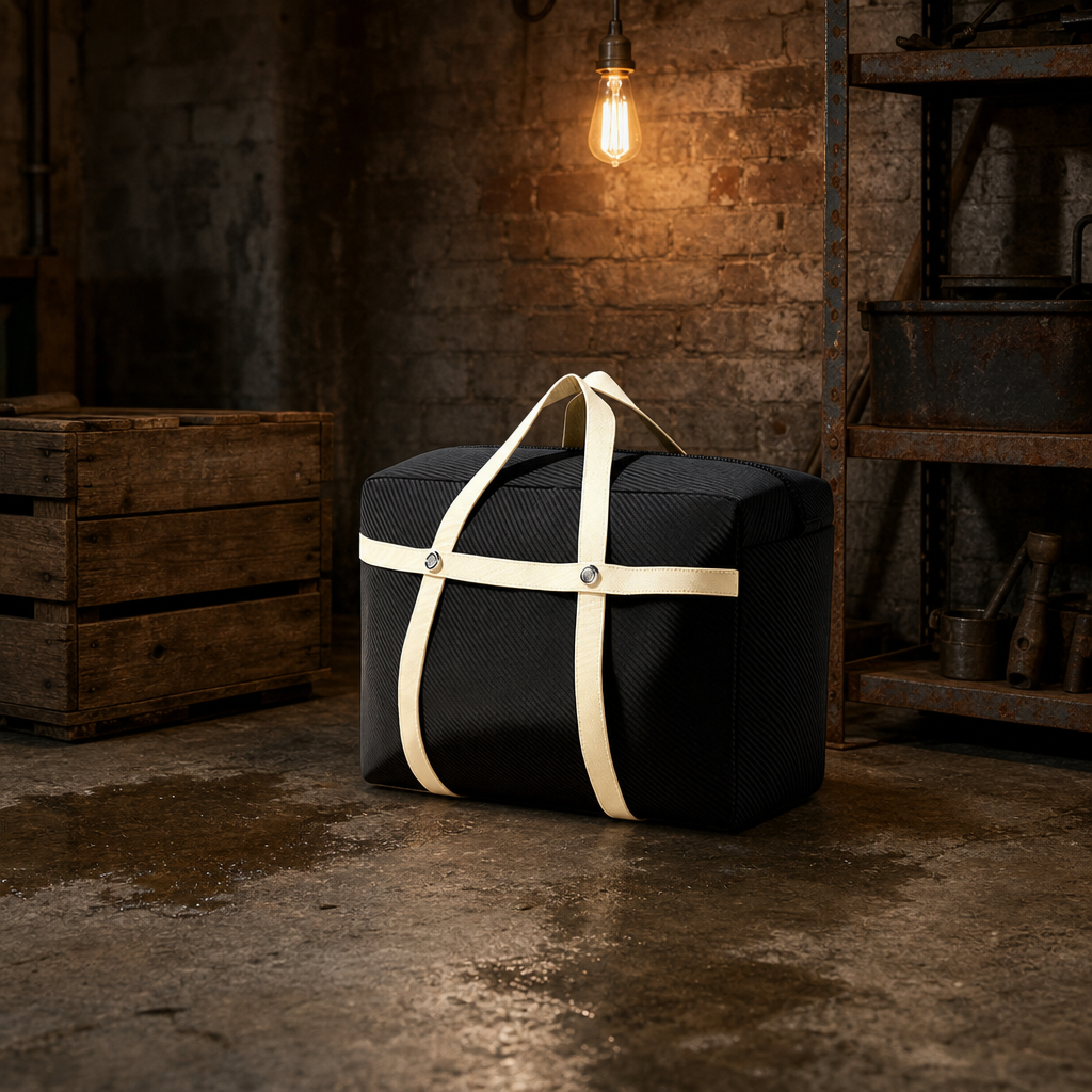 Durable handles on waterproof storage bag