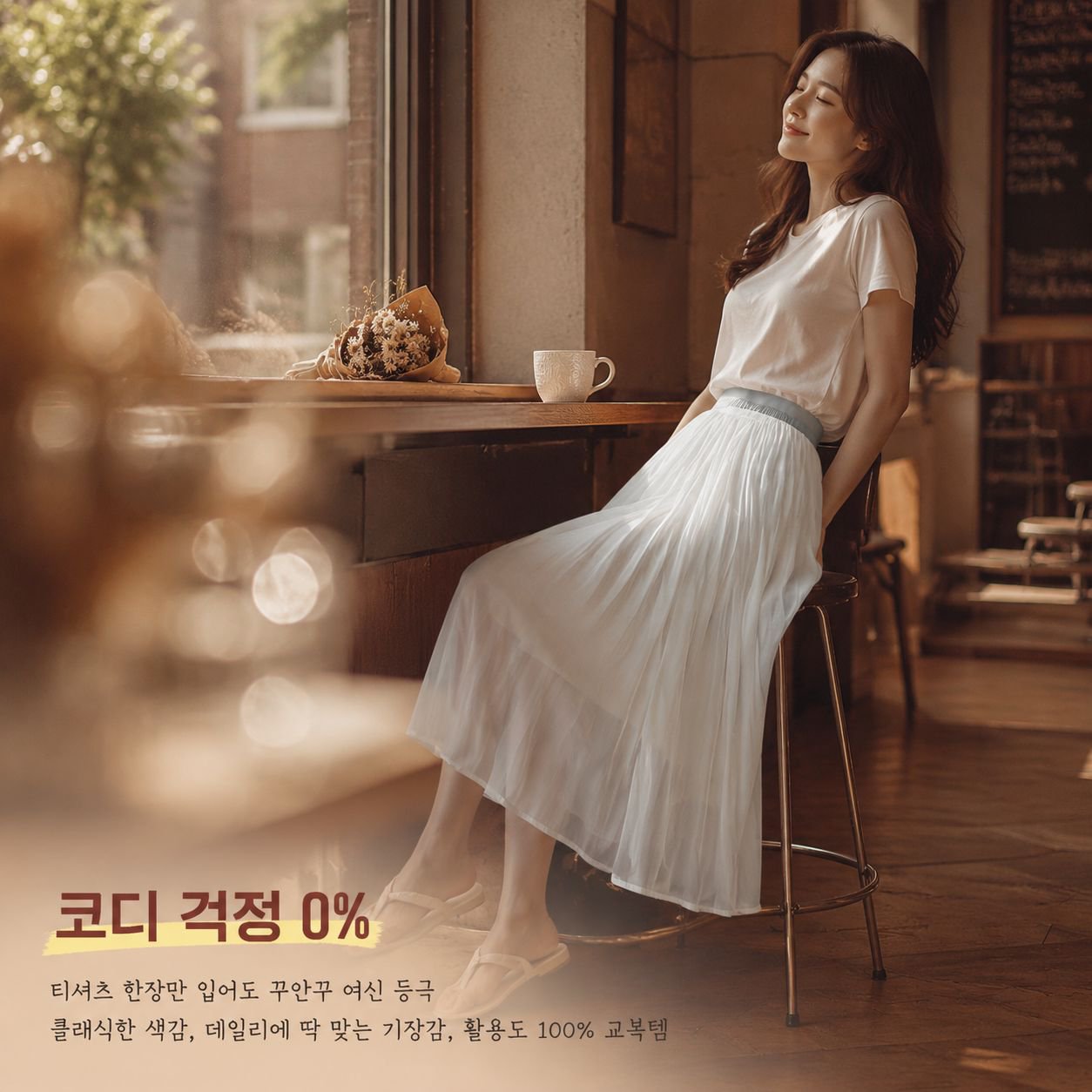 질량 좋은 여름 A라인 미디 스커트 여성용