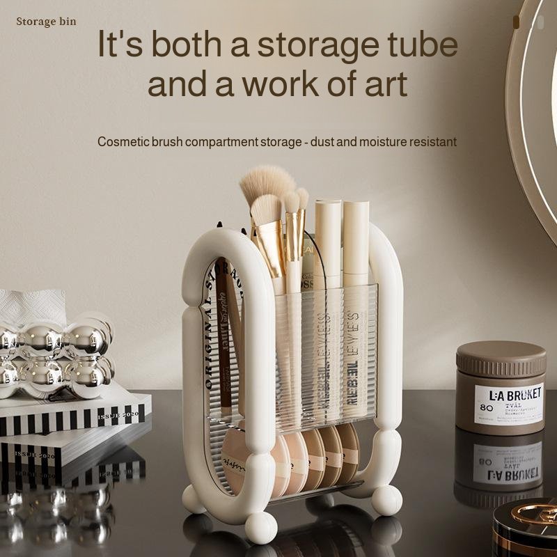 Light luxury minimalist makeup brush storage tube dressing table desktop eyebrow pencil brush storag
