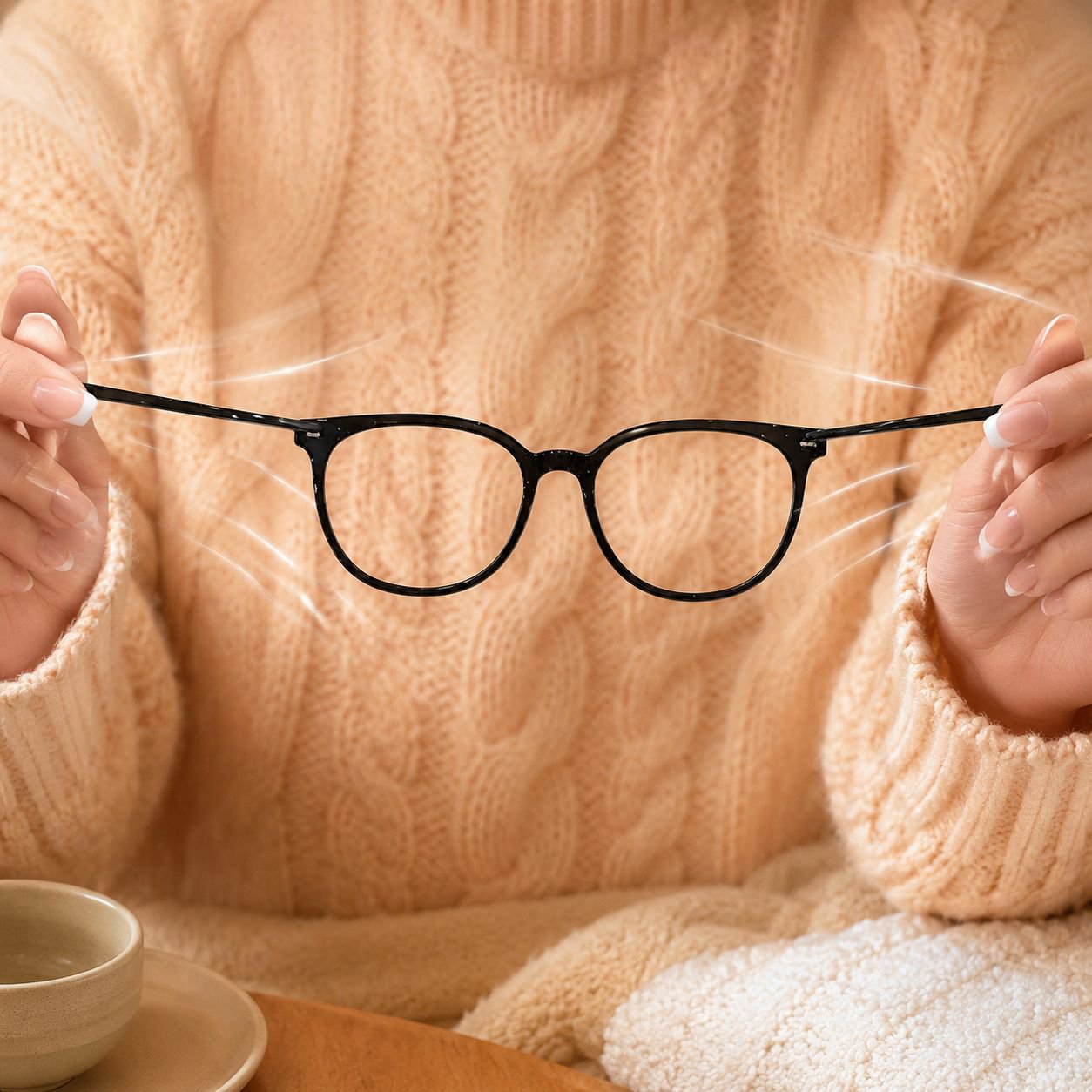 Großes Gesicht, schwarze Anti-Blaulicht-Brille, TR-Material, Retro-Rahmen