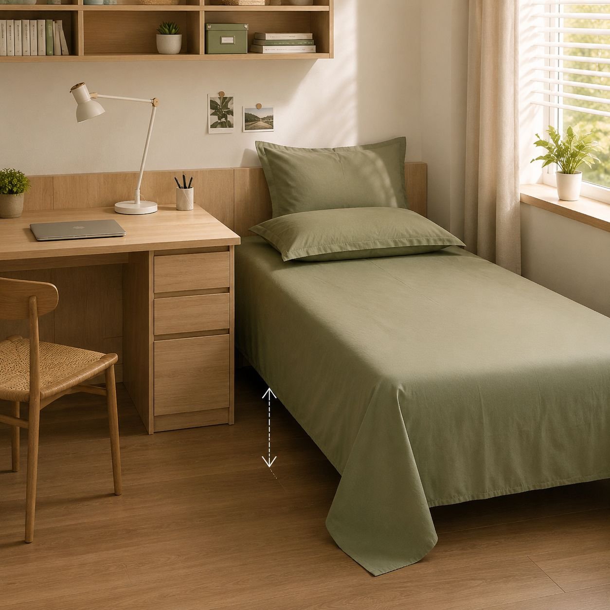 Wrinkle-resistant washed cotton sheets set