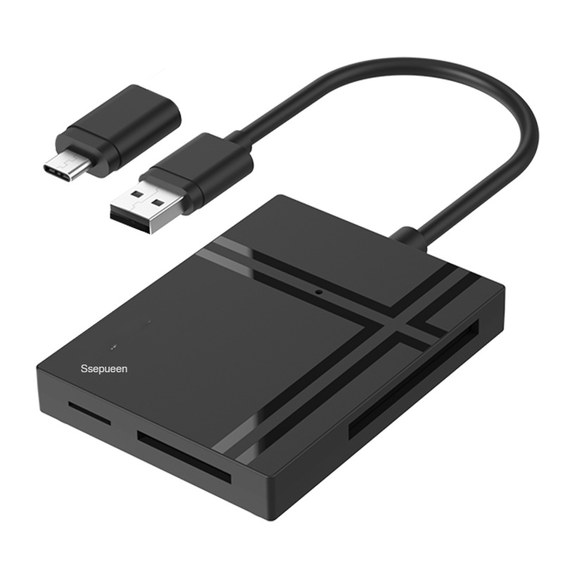 Lector de tarjetas multifunción USB 3.0 Type-C para móvil y PC, CF/SD/TF/MS/M2
