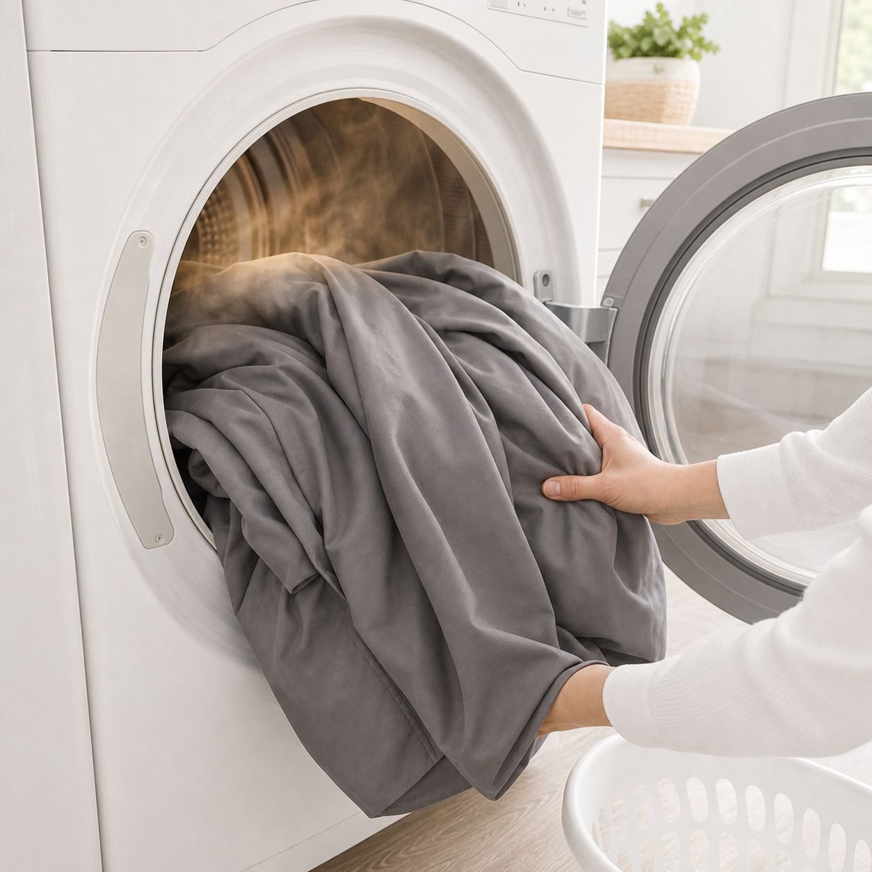 Soft and breathable washed cotton sheet