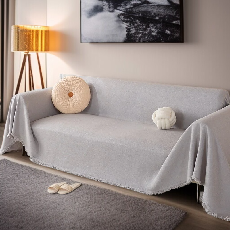 ソファークッション毛布の全体写真・ソリッドカラー