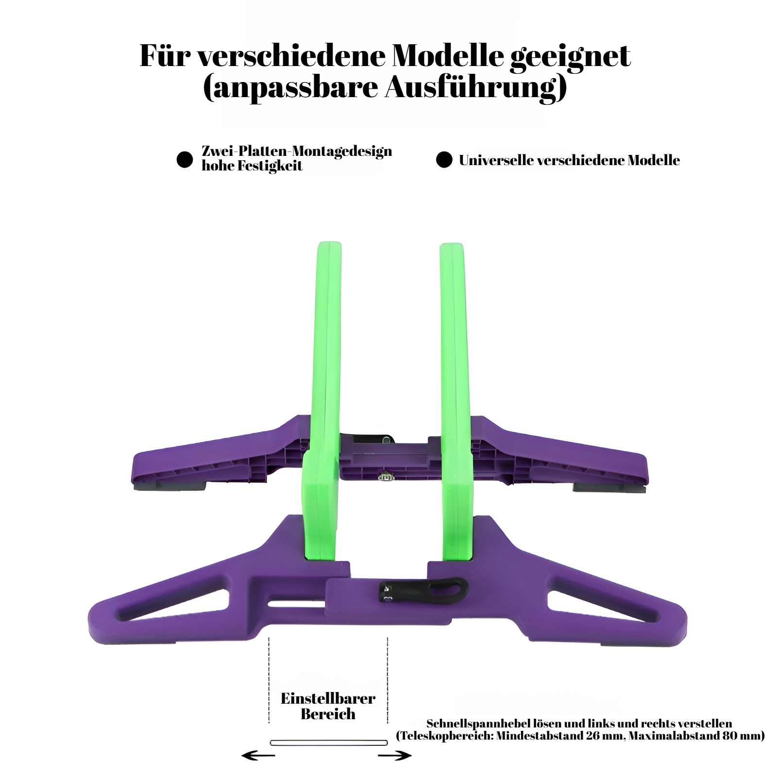Verstellbarer Fahrradständer für Straße und Gelände