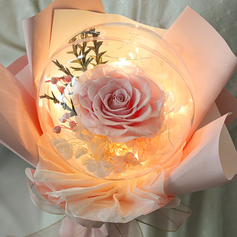 永生玫瑰花氣球花束
