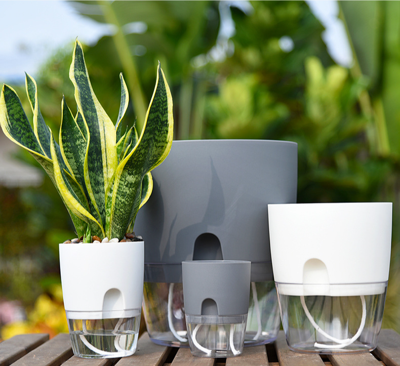 Self-watering pot for indoor plants