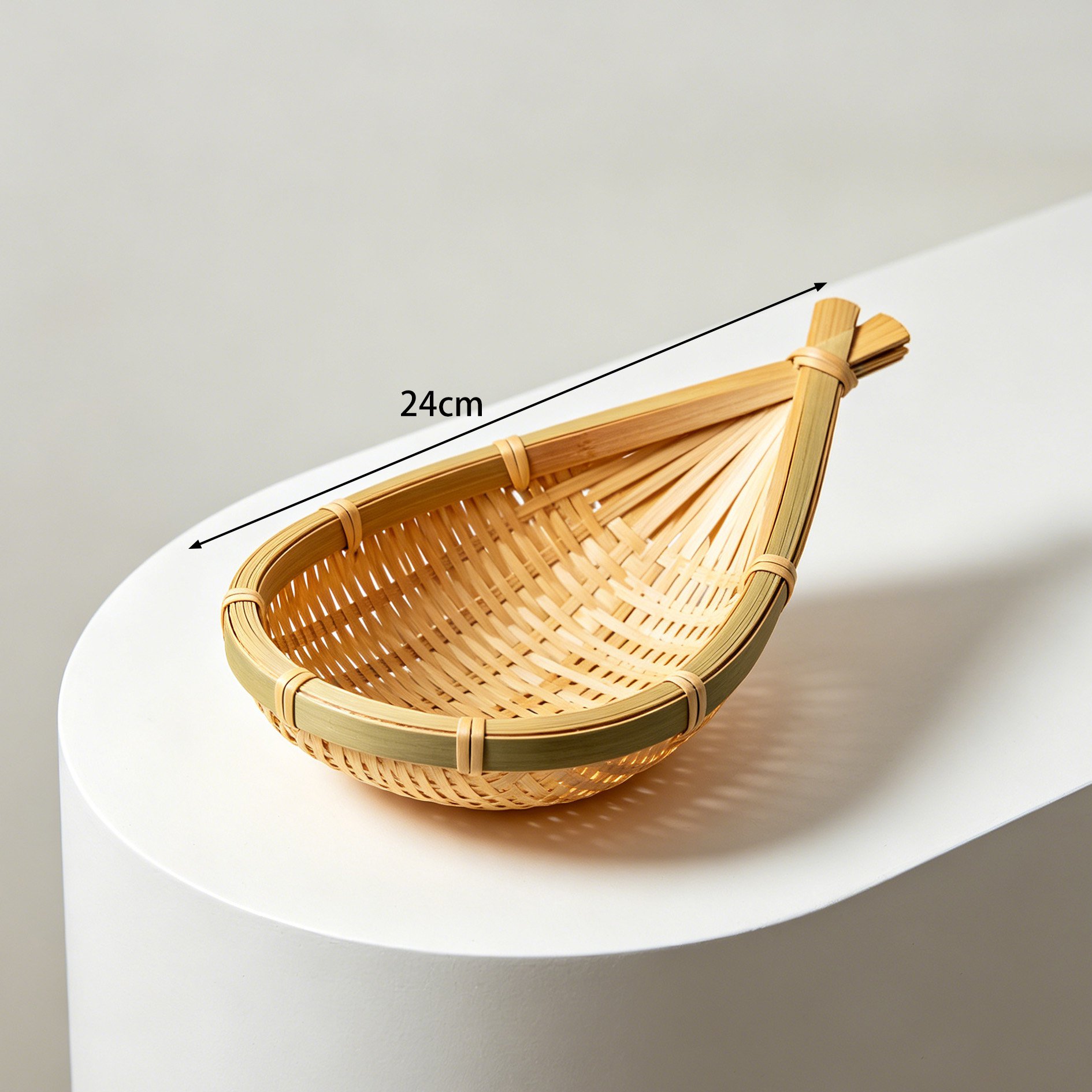Handmade Bamboo Fruit Tray filled with fresh fruit