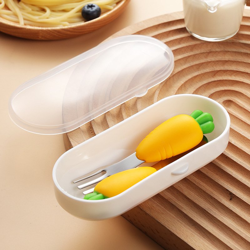 寶寶餵養勺叉組合草莓圖案