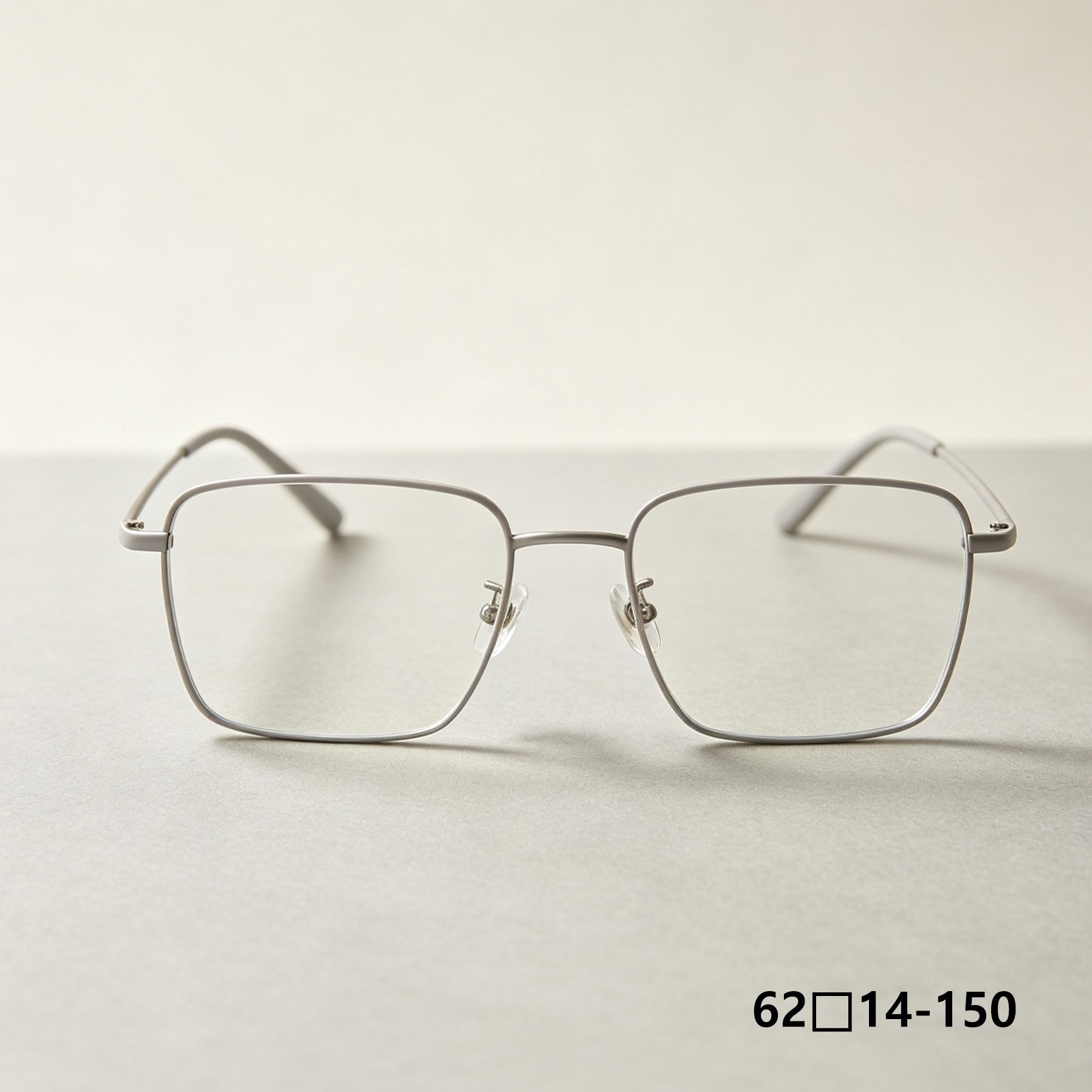 Unisex lightweight square glasses on display