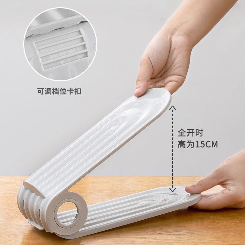 Étagère à chaussures double pliable, réglable et gain de place à plusieurs niveaux