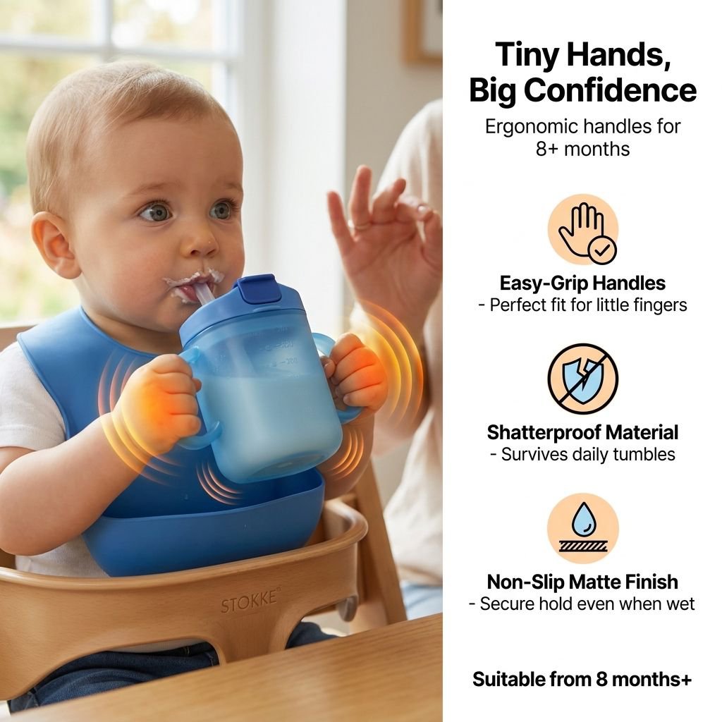 Baby Training Water Cup with Measurements, Safe Material