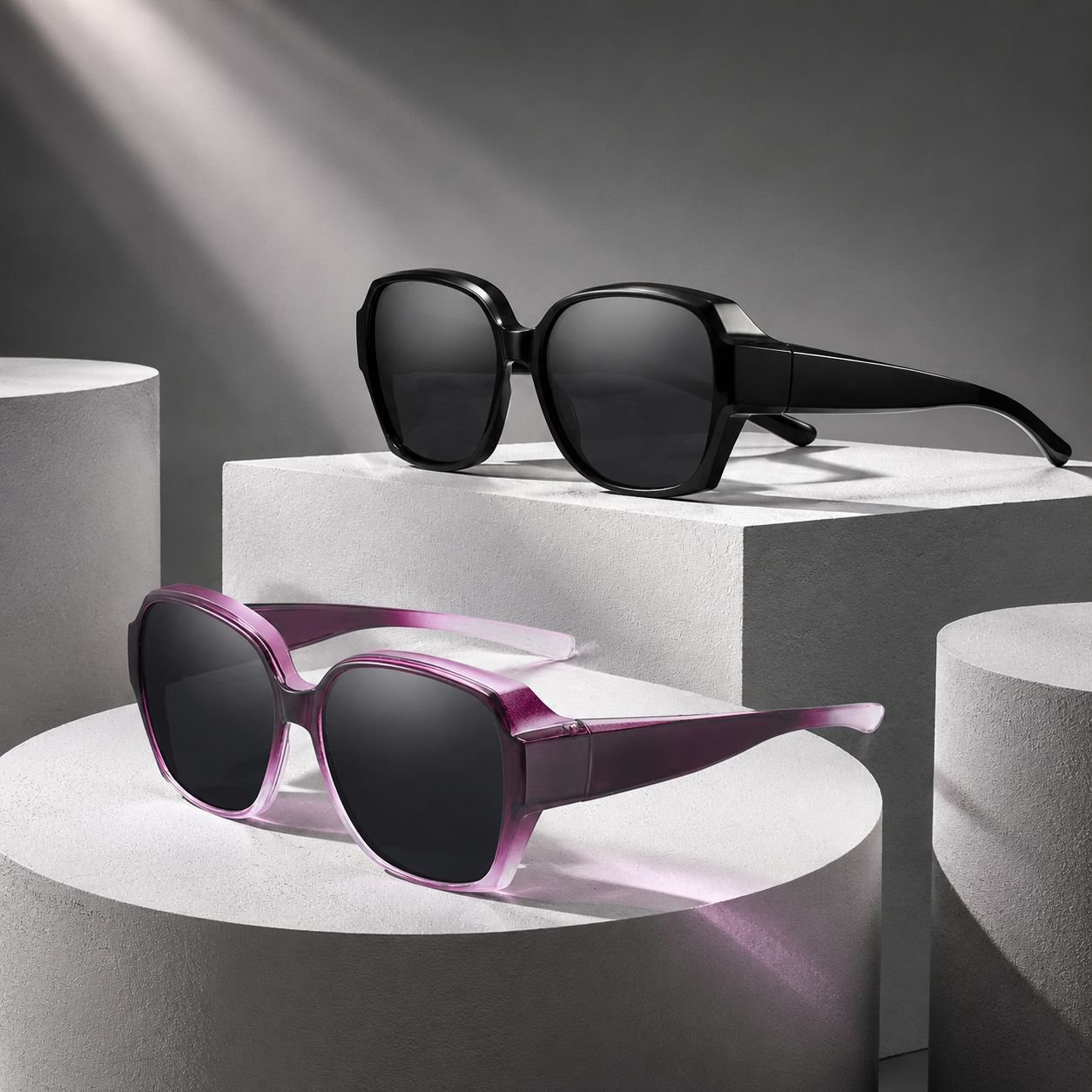 Sonnenbrille für Damen mit modischem Rahmen und Sehhilfe