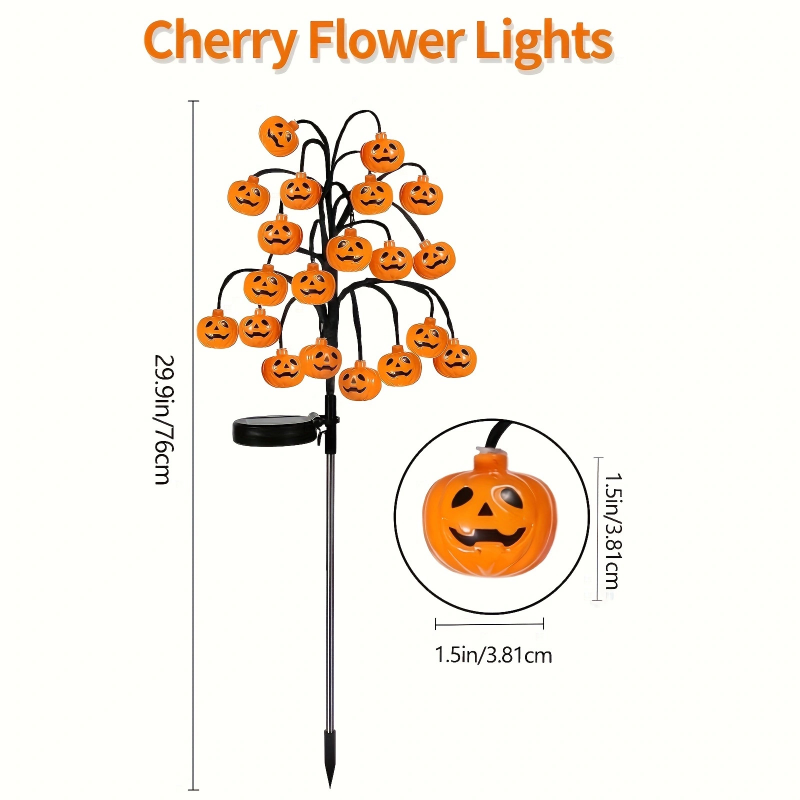 JMY-Halloween Solar Pumpkin Branch Lamp