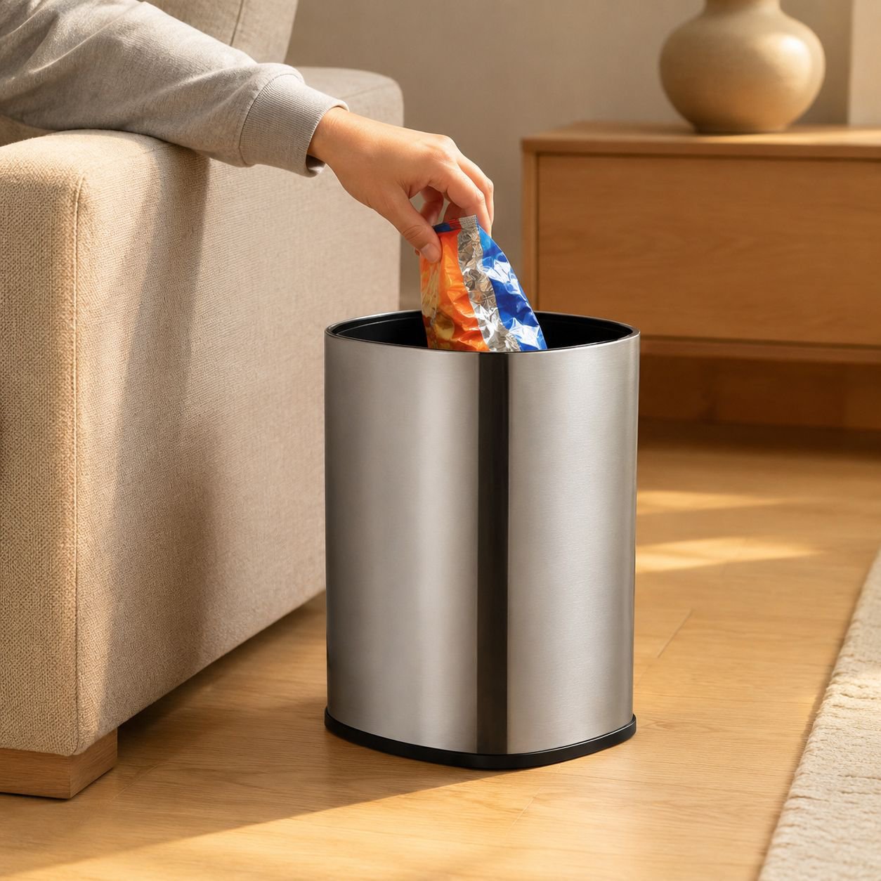 Heavy-duty Trash Bag Storage Bin for Cleaning Supplies