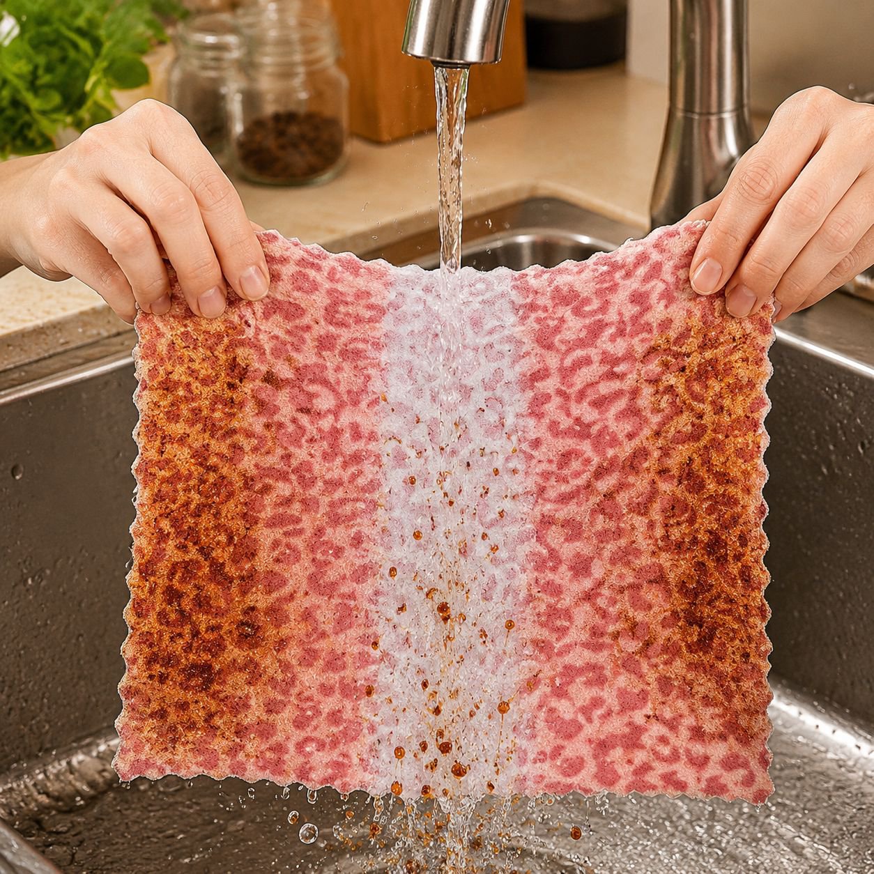 Trapo doméstico con diseño de leopardo, alta absorción y sin pelusa, apto para baño y cocina