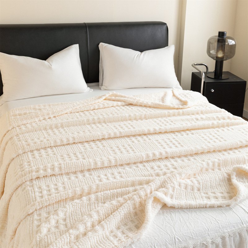 Double-Sided Fleece Waffle Jacquard