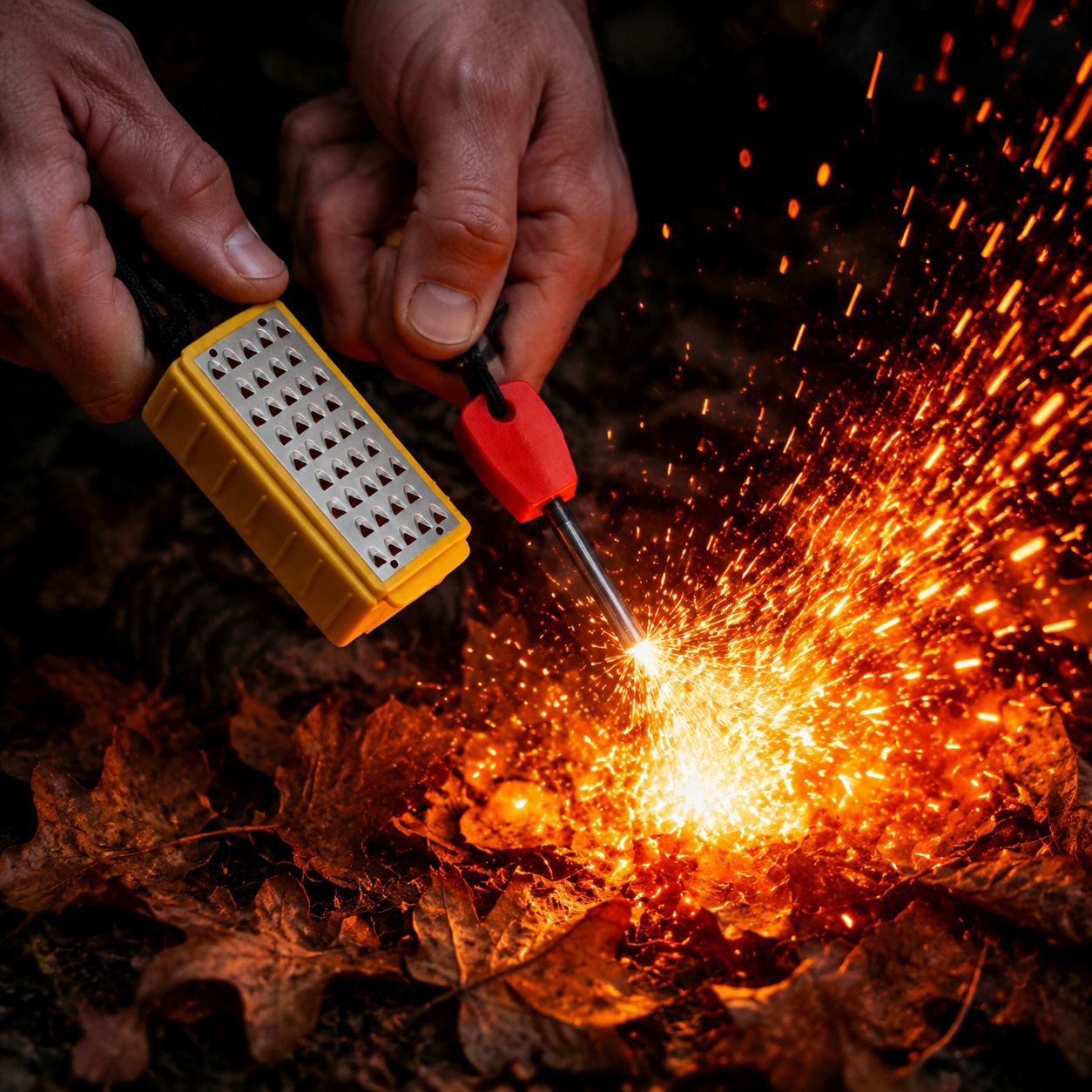 Pierre à feu portable pour survie en extérieur