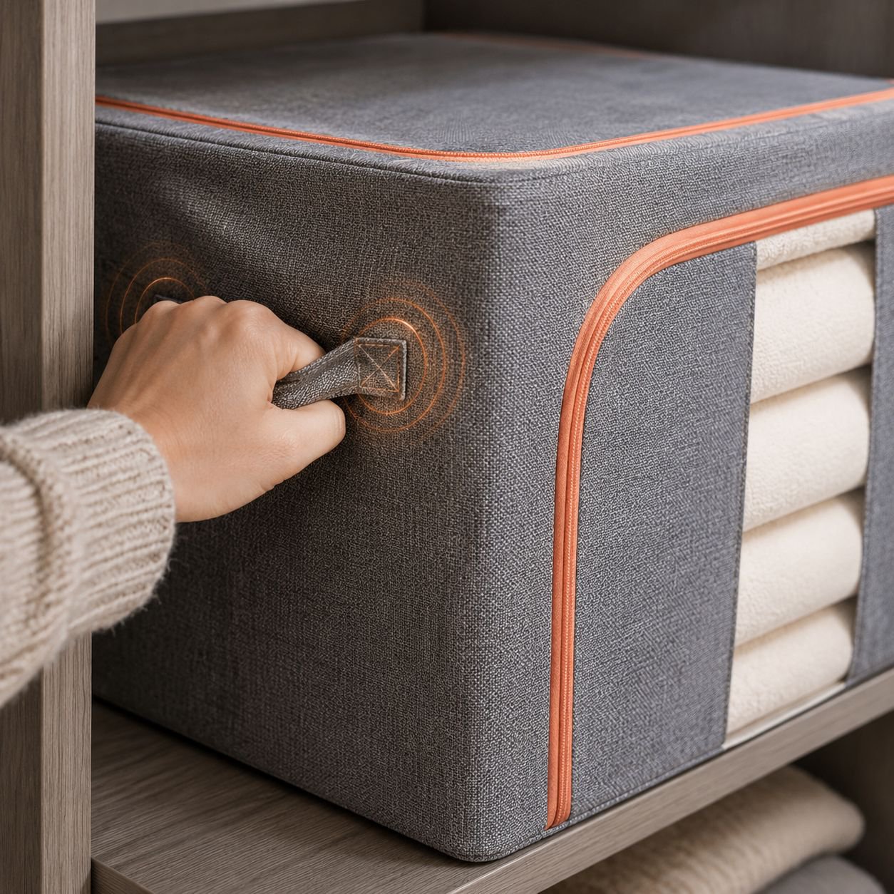 Boîte de rangement pour maison en coton et lin