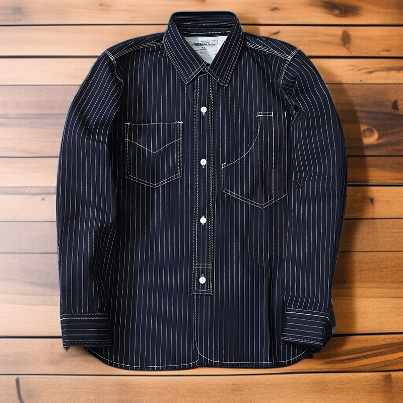 インディゴウエスタンシャツの正面画像