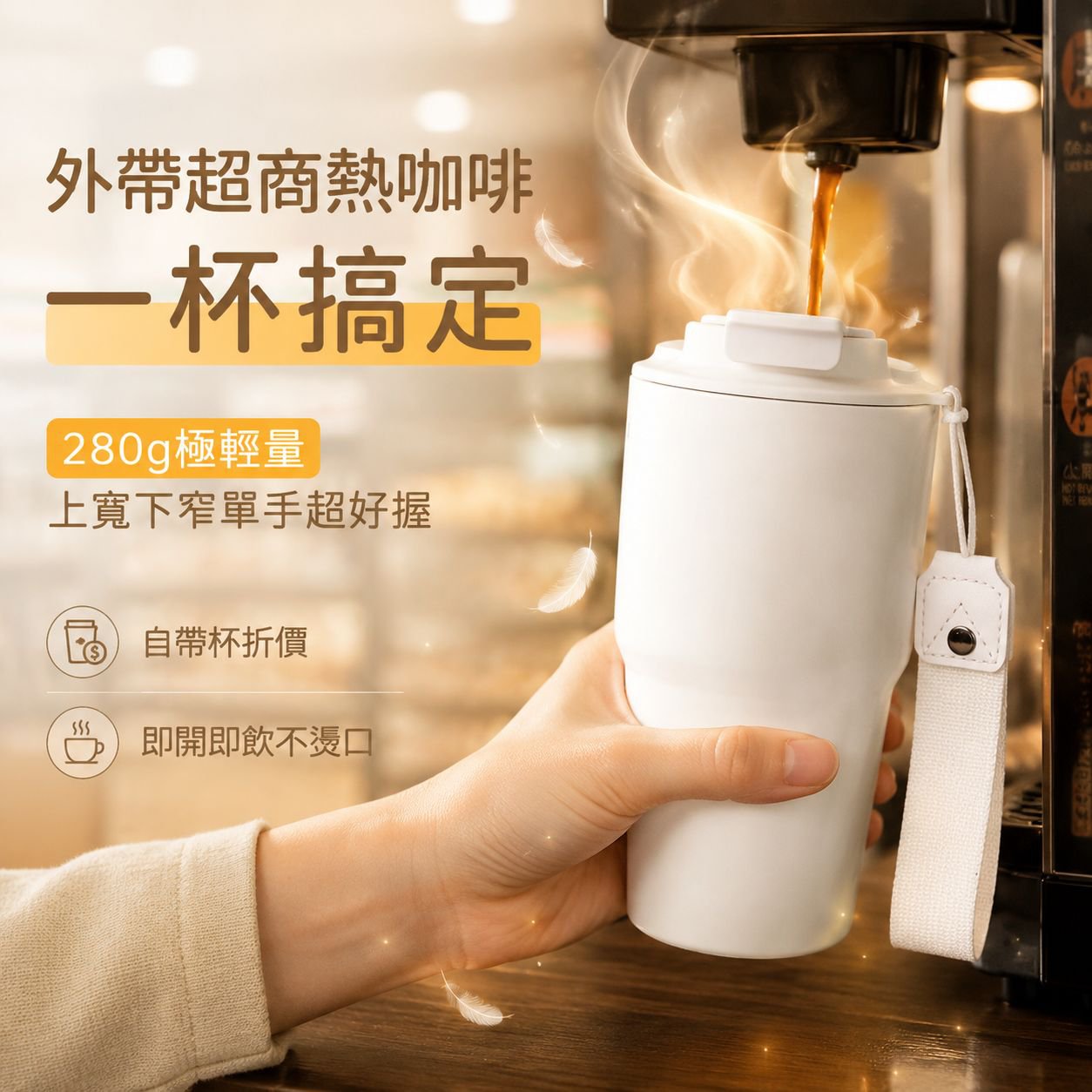 情侶款不鏽鋼咖啡杯 車用旅行保溫杯 男女適用