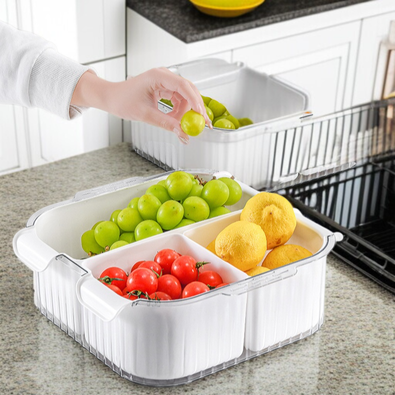 Obst und Gemüse einfach waschen und abtropfen lassen