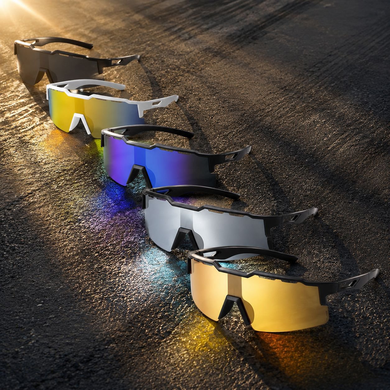 Halbrand Windschutz & UV-Schutz Fahrradbrille für Outdoor-Sportarten