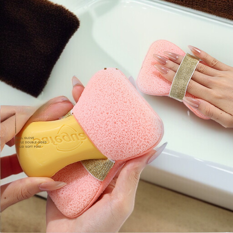 초소프트 양면 샤워볼 상세 이미지