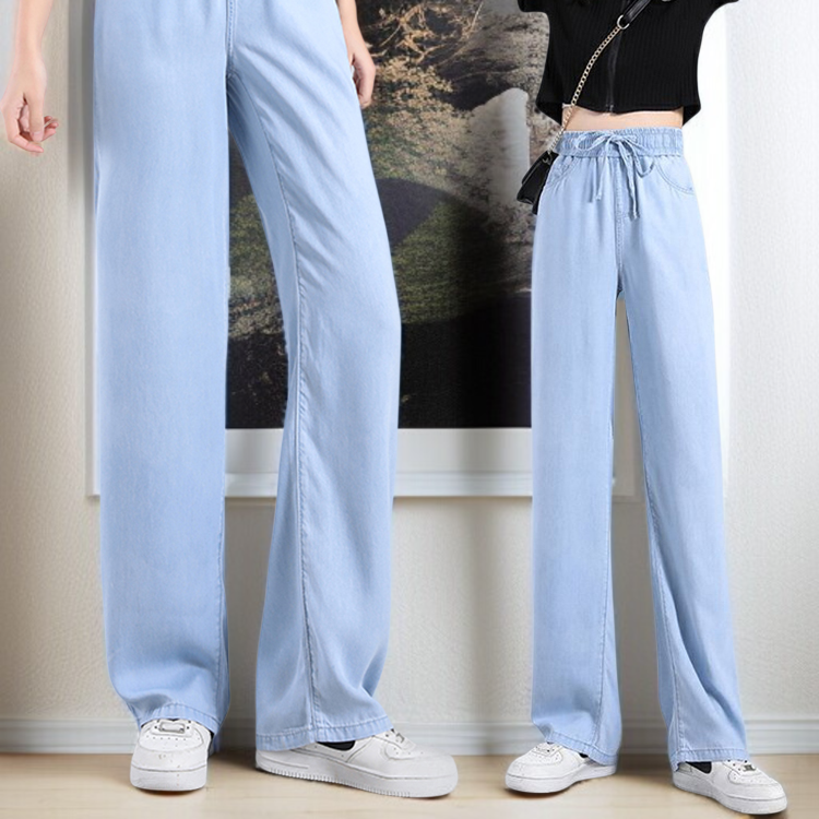 텐셀 소재로 부드러운 캐주얼 와이드 팬츠