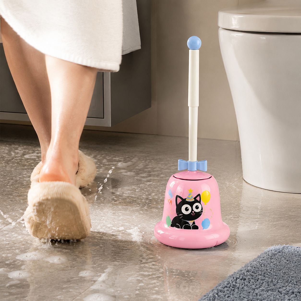 Floor-Standing Household Toilet Brush, Long Handle, Cleaning and Refreshing