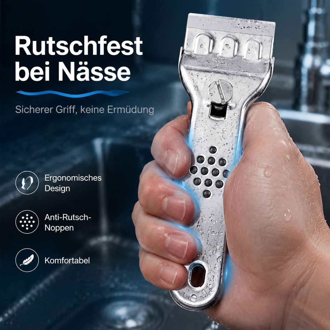 Vielseitiger Haushalts-Schaber zur einfachen Reinigung verschiedener Oberflächen