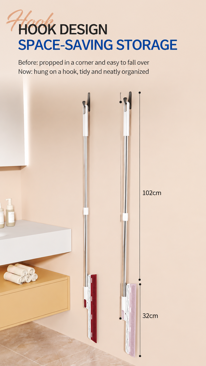 JMY double-sided cleaning broom sweeping dust and debris
